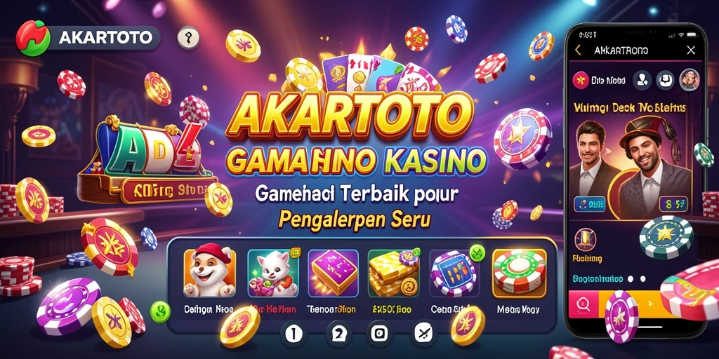 Screenshot gameplay AKARTOTO yang menampilkan suasana Kasino yang memukau.