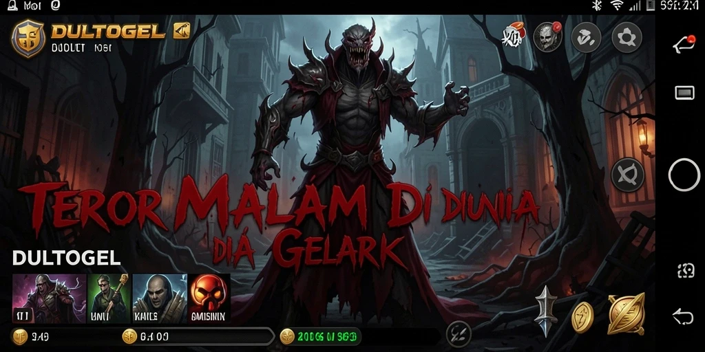 Tangkapan layar gameplay DULTOGEL menampilkan suasana Horror yang mencekam dan misterius.