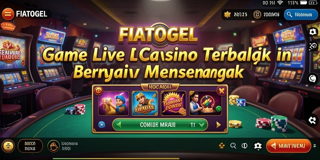 Screenshot gameplay <strong>FIATOGEL</strong> menunjukkan dealer langsung dan interaksi pemain yang menarik.