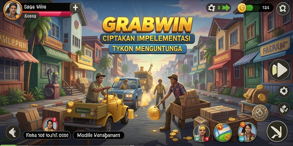 Screenshot menampilkan keseruan gameplay Tycoon GRABWIN.
