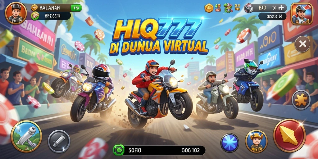 Gameplay Racing HQ777 yang mendebarkan dan penuh aksi.