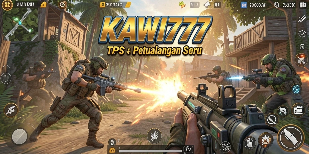 Tangkapan layar KAWI777 menunjukkan aksi intens dalam gameplay TPS.