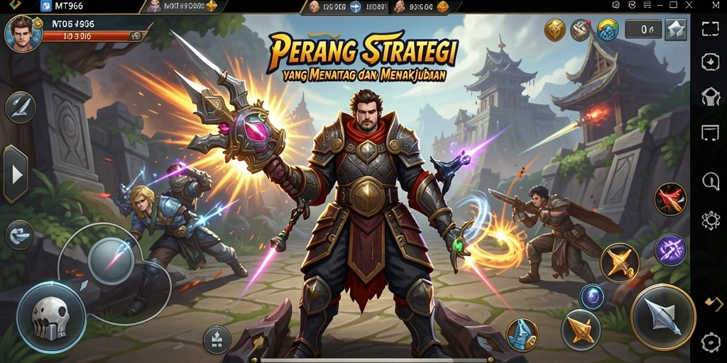 Tampilan utama gameplay MT966 yang penuh strategi dan pertempuran.