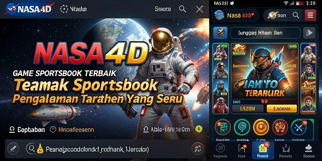 Screenshot utama NASA4D menampilkan antarmuka Sportsbook yang menarik.