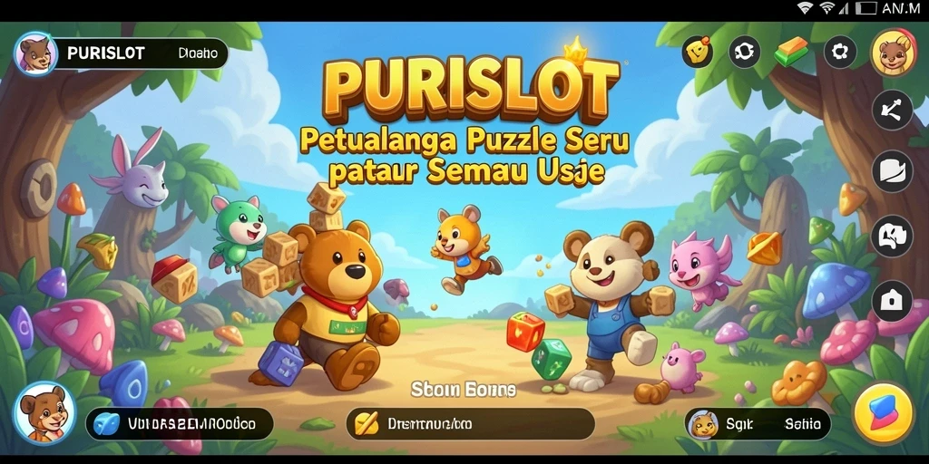 Tampilan gameplay menarik PURISLOT dengan tantangan puzzle yang seru.