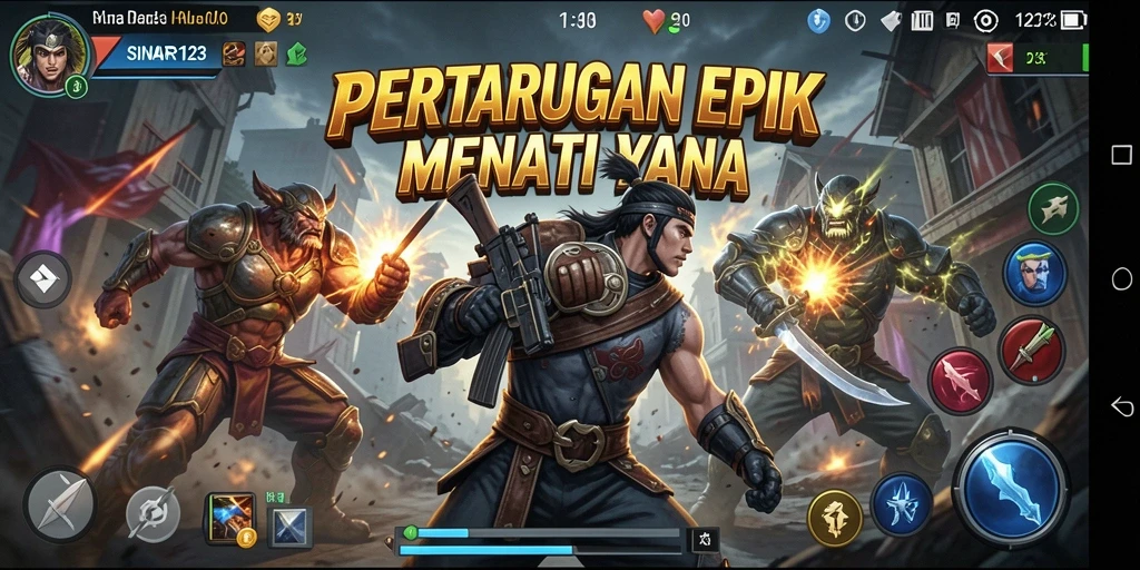 Tampilan pertarungan SINAR123 yang menegangkan dan epik.