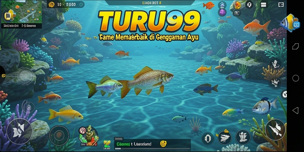 Tampilan gameplay TURU99 yang menggugah selera para pecinta memancing.
